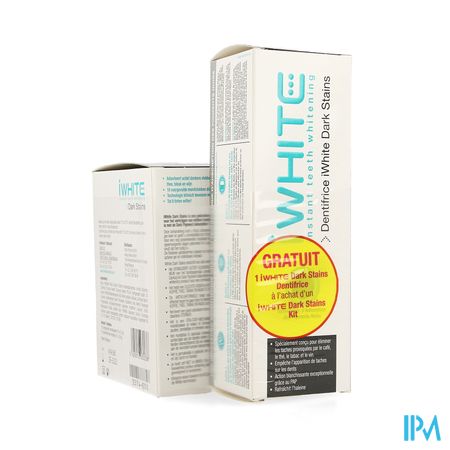 Iwhite Dark Stains Kit + Tandpasta 75ml Gratis