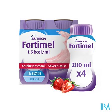 Fortimel 1.5kcal Aardbei 4x200ml