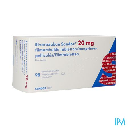 Rivaroxaban Sandoz 20mg Filmomh Tabl 98