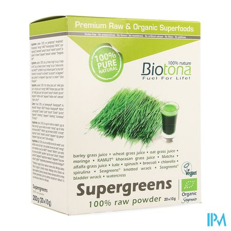 Biotona Supergreens Raw Powder 20x10g