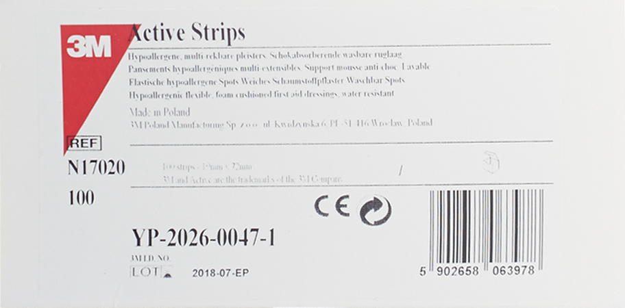 Nexcare 3m Active Strips 19x 72mm 100 17020 1