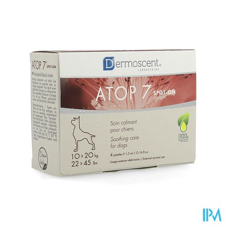 Dermoscent Atop 7 Spot On Hond 10-20kg 4x1,2ml