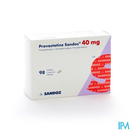 Pravastatine Sandoz 40mg Tabl 98