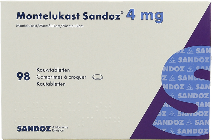 Montelukast Sandoz Kauwtabletten 98 X 4mg 2