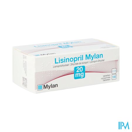 Lisinopril Viatris 20mg Tabl 100