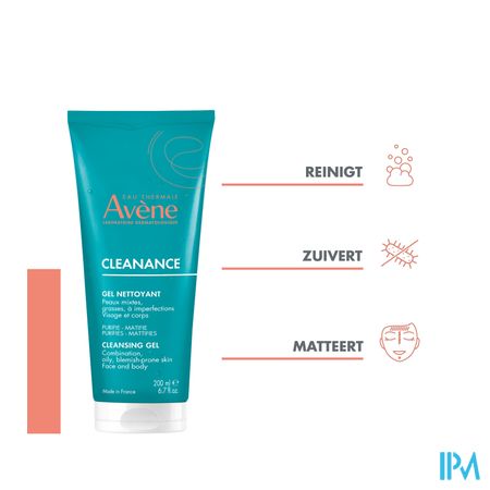 Avene Cleanance Reinigende Gel Tube 200ml 9