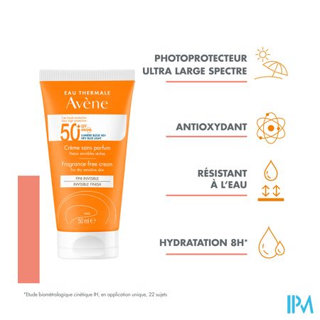 Avene Sol Spf50+ Creme Sans Parfum 50ml 8
