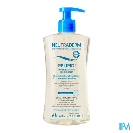 Neutraderm Relipid+ A/uitdroging Wasolie 400ml 3