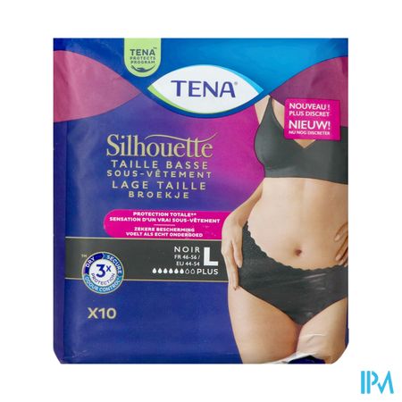 Tena Silhouette Plus Noir Taille Basse l 10 780223