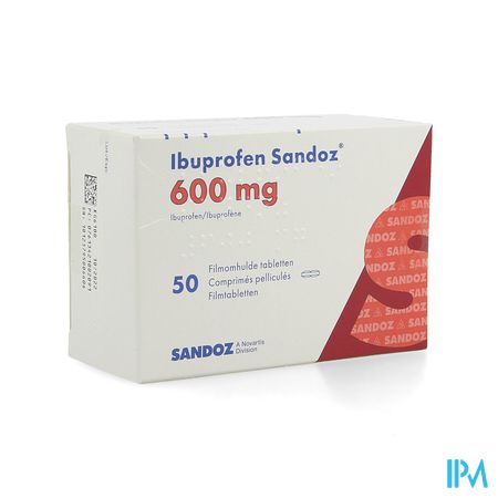 Ibuprofen Sandoz 600mg Comp Pell 50