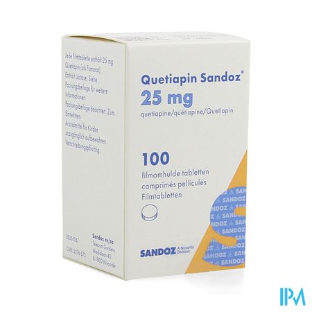 Quetiapin Sandoz 25mg Pot Filmomh Tabl 100