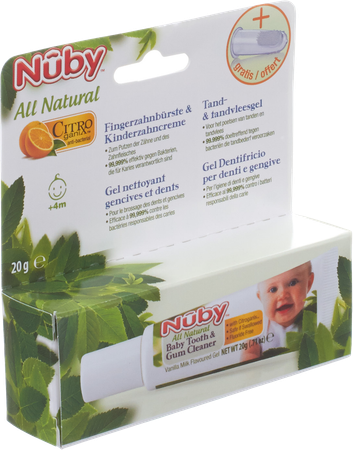 Nuby Citroganix Tand- en tandvleesgel + vingertandenborsteltje – 15g - 4m+ 6
