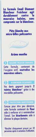 Email Diamant Dentifrice Blancheur Fraicheur 75ml 6