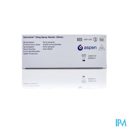 Xylocaine N/ster. Embouts/doppen 50 - 120 Mm 6