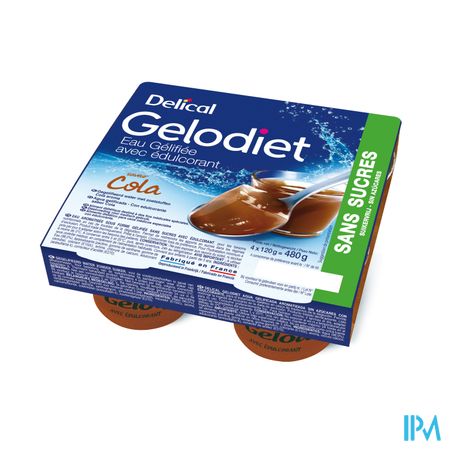 Gelodiet Gelwater Zoetstof Cola Pot 4x120g 1