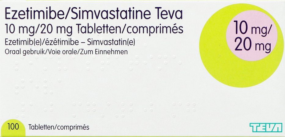 Ezetimibe Simvastatine Teva 10/20mg Tabl 100 Blist 3