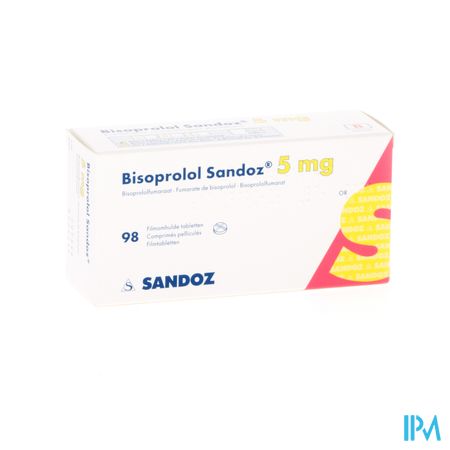 Bisoprolol Sandoz 5mg Tabl 98 X 5mg