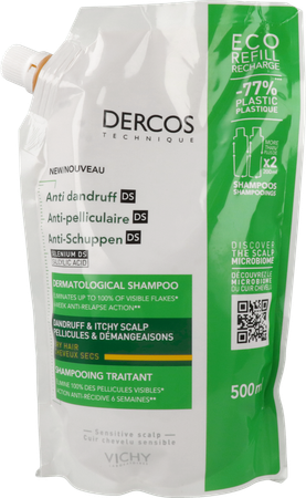 Vichy Dercos Sh A/roos Droog Haar Refill 500ml 1