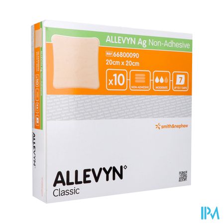 Allevyn Ag N/adhesive Ster 20,0x20,0cm 10 66800090