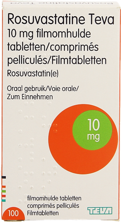 Rosuvastatine Teva 10mg Filmomh Tabl 100 Flacon 1