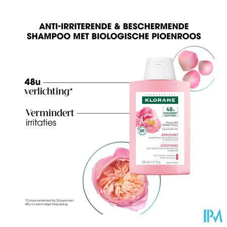 Klorane Capil. Sh Bio Pioenroos 200ml 8