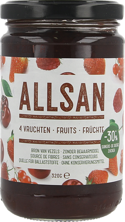 Allsan Broddbeleg 4 Vruchten 320g Revogan 1