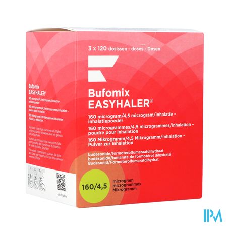 Bufomix 160mcg 4,5mcg Easyhaler Inhal Pulv Dos 360