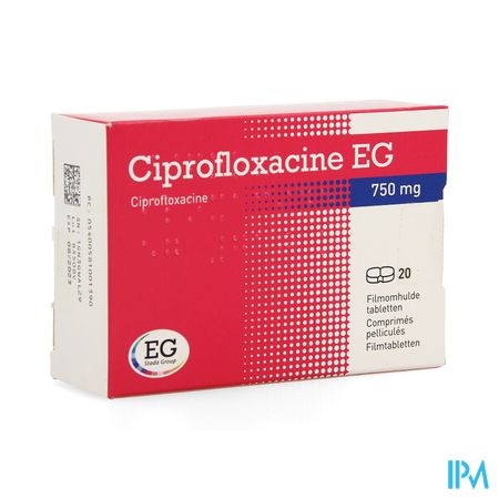 Ciprofloxacine EG 750Mg Tabl 20X750Mg