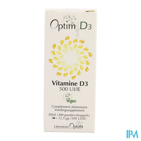 Optim D3 Vitamine D3 Vegetale 500ui Flacon 20ml 1