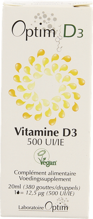 Optim D3 Vitamine D3 Vegetale 500ui Flacon 20ml 1
