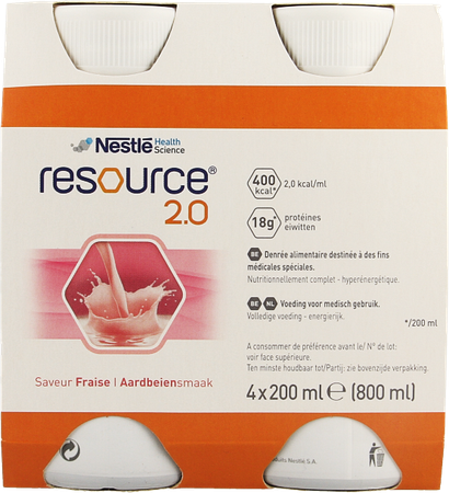 Resource 2.0 Aardbei 4x200ml 12100544 1