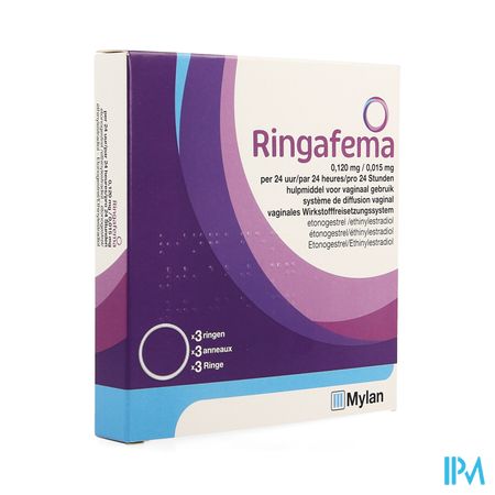 Ringafema 0,120mg/0,015mg/24h Anneau Vaginal 3