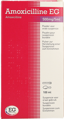 Amoxicilline EG 500Mg/5Ml Pdr Orale Susp 100Ml 1