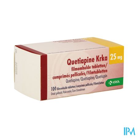 Quetiapine Krka 25mg Comp Pell 100