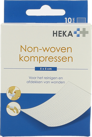 Heka Zom Kompres Non-wov. Steriel 5x 5cm 8lag.10 1