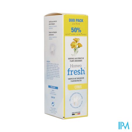 Homeofresh Citrus Tandpasta Duo Pack 2x75ml