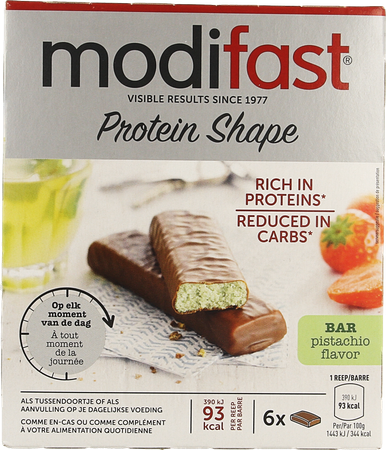 Modifast Protiplus Reep Chocolade-pistache 162g 2