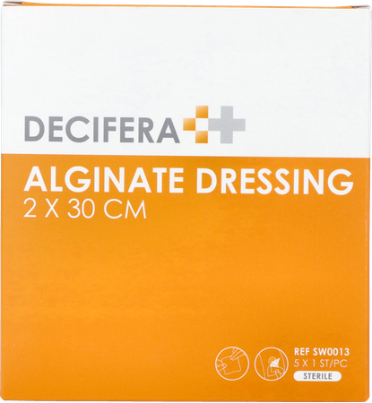 Decifera Alginate Dressing 2x30cm 5 1