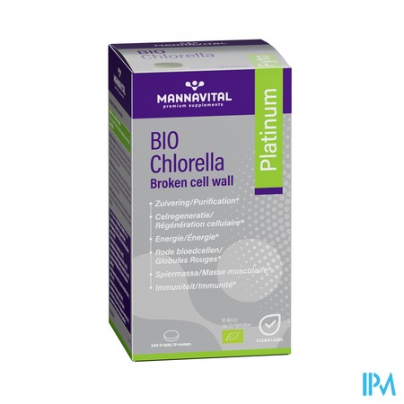 Mannavital Bio Chlorella Platinum V-tabl 240