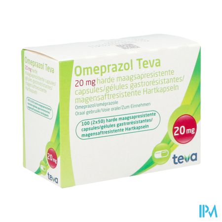 Omeprazol Teva 20mg Caps Gastro Res Piluliier 100