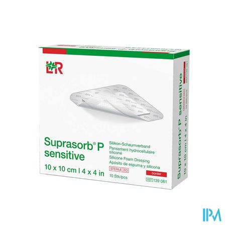 Suprasorb P Sensitive Border 10x10cm 10 139061