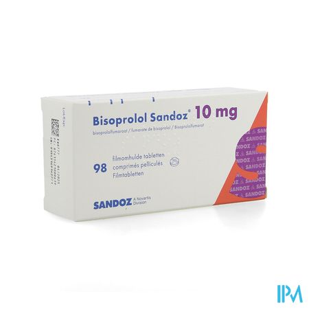 Bisoprolol Sandoz 10mg Tabl 98 X 10mg