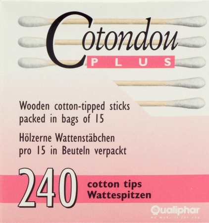 Cotondou Plus Wattestaafje Hout 120 2
