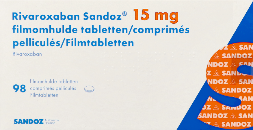 Rivaroxaban Sandoz 15mg Filmomh Tabl 98 2