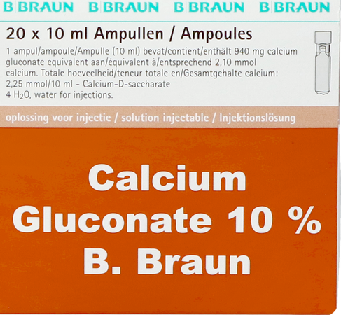 Gluconate Calcique 10 % Amp 20x10ml 1