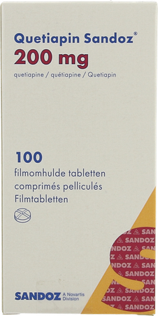 Quetiapin Sandoz 200mg Pot Filmomh Tabl 100 3