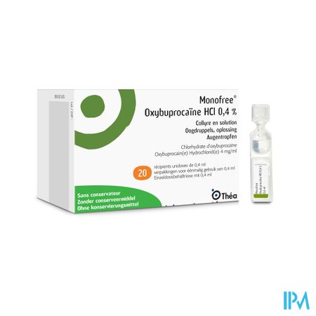 Monofree Oxybuprocaine Ud 20x0,4ml 3
