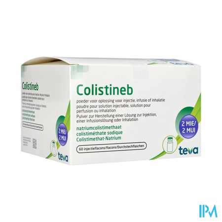 Colistineb 2000000ie Pdr Opl Inj Inf/inh Fl Inj 60