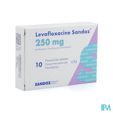 Levofloxacine Sandoz Filmomh Tabl 10 X 250mg