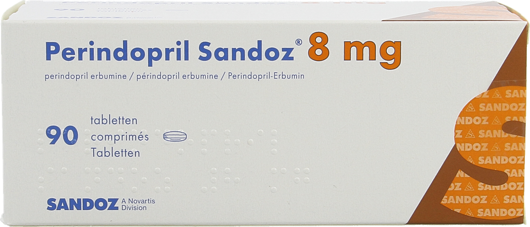 Perindopril Sandoz 8mg Sandoz Comp 90 X 8mg 3